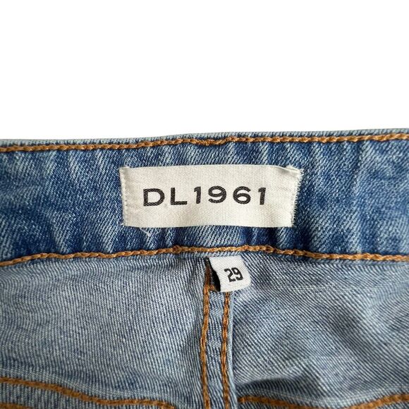 DL1961 Womens 29 Button Fly Distressed Bella High Rise Vintage Slim Jeans - Picture 5 of 8